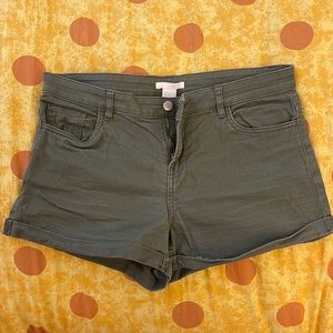 H&M Women’s Dark Green Shorts